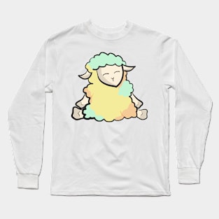 Cotton Candy Sheep - Yellow and Green Edition Long Sleeve T-Shirt